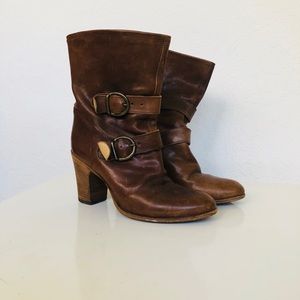 Fiorentini + Baker Stacked Heel Leather Boots